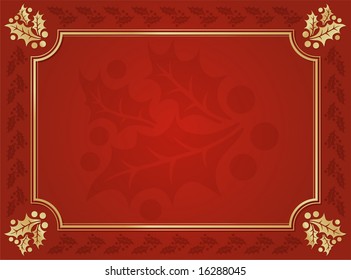 Elegant Holly Trimmed Background