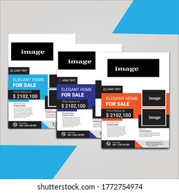Elegant home for sale real estate flyer template