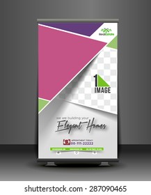 Elegant Homes Roll Up Banner Design