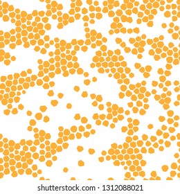 Elegant honeycomb seamless pattern. Hexagons in hand drawn style for tshirt, clothes design. Big cells