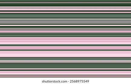 Elegant horizontal stripes in soft pink and muted greens.  Perfect for backgrounds, textile designs, or any project needing a subtle yet stylish pattern.