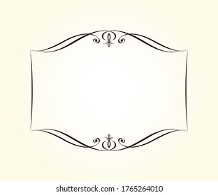 Elegant horizontal vector frame for your projects.