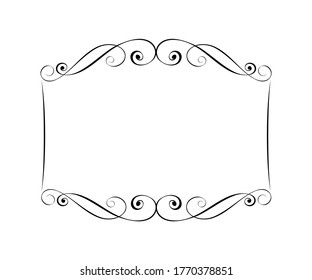 Elegant horizontal vector frame for your projects.