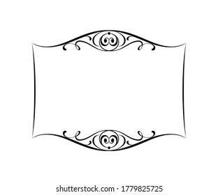 Elegant horizontal vector frame for your projects.