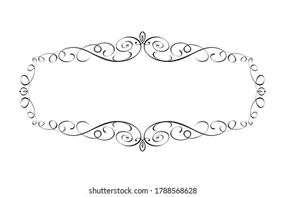 Elegant horizontal vector frame for your projects.