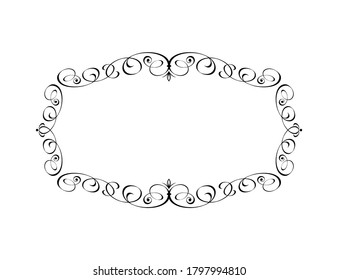 Elegant horizontal vector frame for your projects.