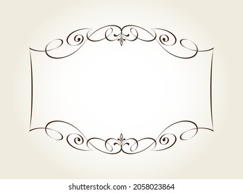 Elegant horizontal vector frame for your projects.