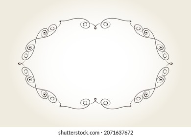 Elegant horizontal vector frame for your projects.