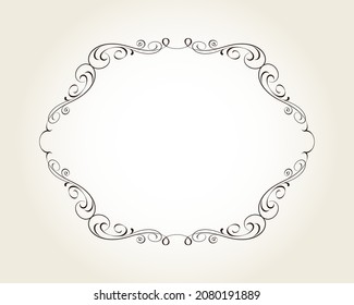 Elegant horizontal vector frame for your projects.