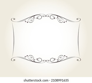 Elegant horizontal vector frame for your projects.