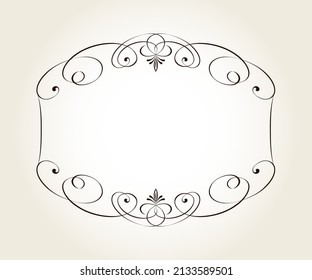 Elegant horizontal vector frame for your projects.