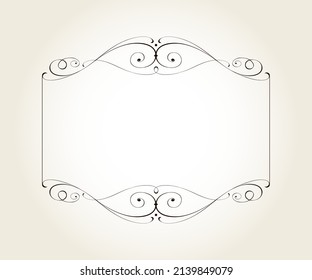 Elegant horizontal vector frame for your projects.