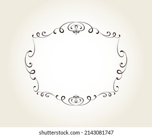 Elegant horizontal vector frame for your projects.