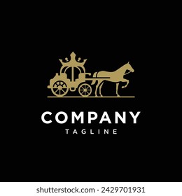 elegant horse carriage logo icon vector template.eps