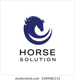 Elegant horse head logo template