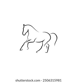 Elegant horse icon. Equine stables sign. Equestrian brand emblem. Illustration vector, suitable for your design need, logo, illustration, animation, etc.
