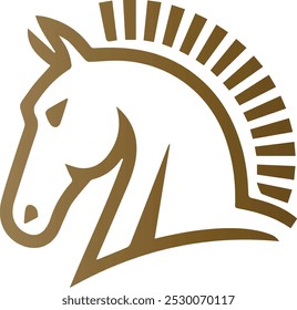 Elegant horse logo circle icon, combining grace and strength. Equestrian, sports teams, and more.