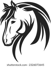 Elegant horse logo design, Horse badge emblem vector icon, Vector illustration 10