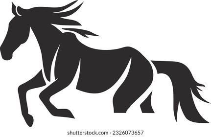 Elegant horse logo design, Horse badge emblem vector icon, Vector illustration 6