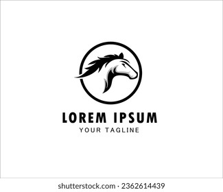 Elegant horse logo icons. Royal stallion symbol design. Equine stables sign. Equestrian brand emblems. Vector illustration.
