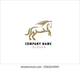 Elegant horse logo icons. Royal stallion symbol design. Equine stables sign. Equestrian brand emblems. Vector illustration.