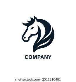 Elegant horse logo icons. Royal stallion symbol design. Equine stables sign. Equestrian brand emblems. Vector illustration. Creative Horse Elegant Logo Symbol Design Illustration Vector for Company si