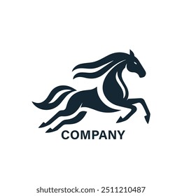 Elegant horse logo icons. Royal stallion symbol design. Equine stables sign. Equestrian brand emblems. Vector illustration. Creative Horse Elegant Logo Symbol Design Illustration Vector for Company si