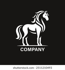 Elegant horse logo icons. Royal stallion symbol design. Equine stables sign. Equestrian brand emblems. Vector illustration. Creative Horse Elegant Logo Symbol Design Illustration Vector for Company si