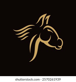 Elegant horse logo icons. Royal stallion symbol design. Equine stables sign. Equestrian brand emblems. Vector illustration