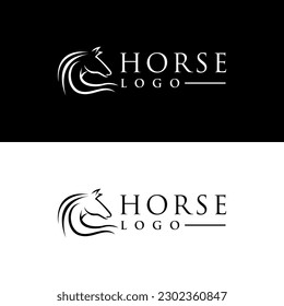 Elegant horse logo icons.vector template