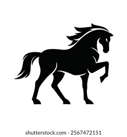 Elegant horse logo. Royal stallion symbol design. Equine stables sign. Equestrian brand emblems. icon Vector illustration.