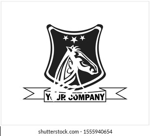 Elegant horse logo vector illustration for a company logo