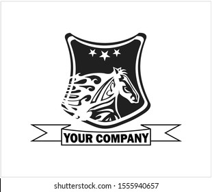 Elegant horse logo vector illustration for a company logo