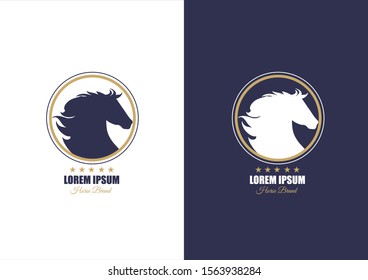 Elegant Horse or Mustang Logo 