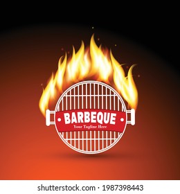 Elegant Hot Barbeque, Grill Logo Design