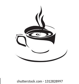  Elegant Hot Coffee Cup vector illustration