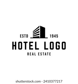Plantilla de vectores de iconos de los logotipos de hoteles elegantes
