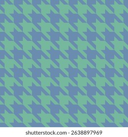 Elegant houndstooth pattern in muted blue and green.  Perfect for textile design, fashion, website backgrounds, or any project needing a sophisticated, timeless texture.