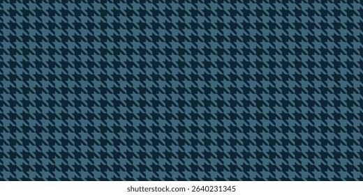 Elegant houndstooth pattern in navy blue and dark teal.  Perfect for backgrounds, textiles, or fashion designs.
