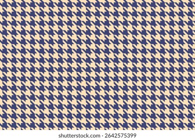 Elegant houndstooth pattern in navy and cream.  Perfect for fashion, textile, or website backgrounds.  This classic design offers sophistication and timeless style.