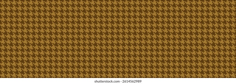 Elegant houndstooth pattern in rich gold and brown tones.  Perfect for textile design, fashion, packaging, or website backgrounds.
