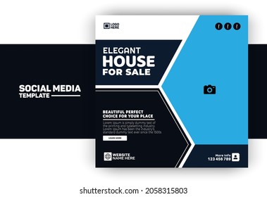 Elegant house for sale social media post template