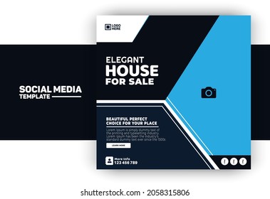 Elegant house for sale social media post template