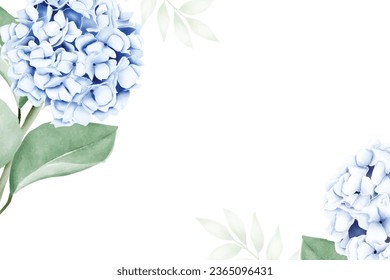 elegant hydrangea floral background and frame design 