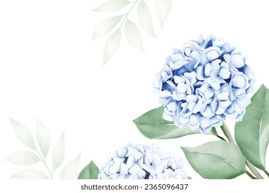 elegant hydrangea floral background and frame design 