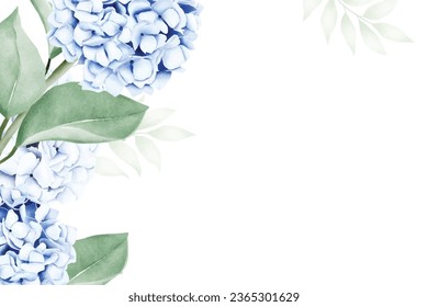 elegant hydrangea floral background and frame design 