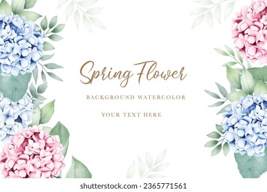 elegante Hydrangea, floraler Hintergrund und Rahmendesign 