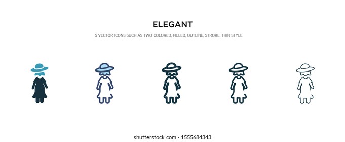 elegant icon in different style vector illustration. two colored and black elegant vector icons designed in filled, outline, line and stroke style can be used for web, mobile, ui