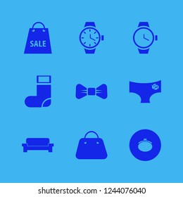 elegant icon. elegant vector icons set panties rose, black bow tie, sock and purse