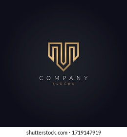 Elegante color dorado del logotipo T basado en la identidad inicial. empresa de lujo T Beautiful Logotype diseño de marca.